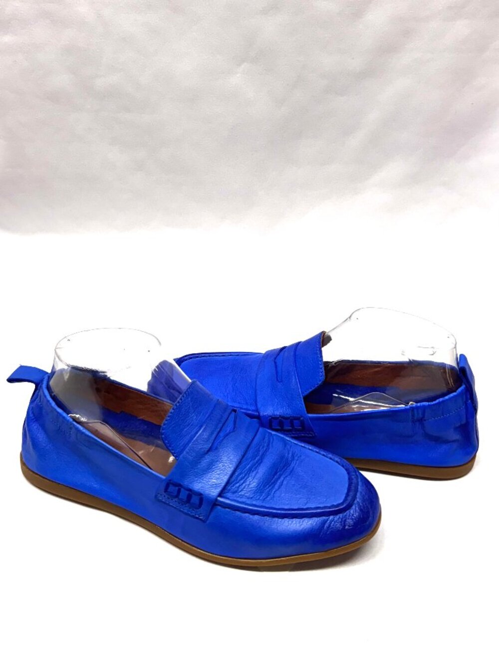 MIZ MOOZ GEENA WOMEN'S LOAFER ELASTIC BACK LEATHER FLATS ROYAL 37EU / 7US T-210